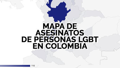 Map of LGBT people murdered in Colombia