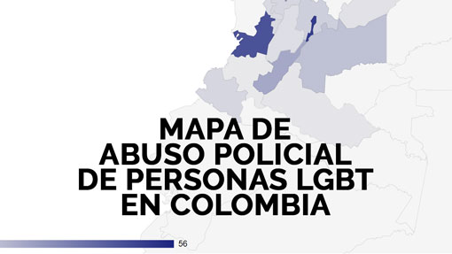 Mapa de la violencia policial hacia personas LGBT en Colombia